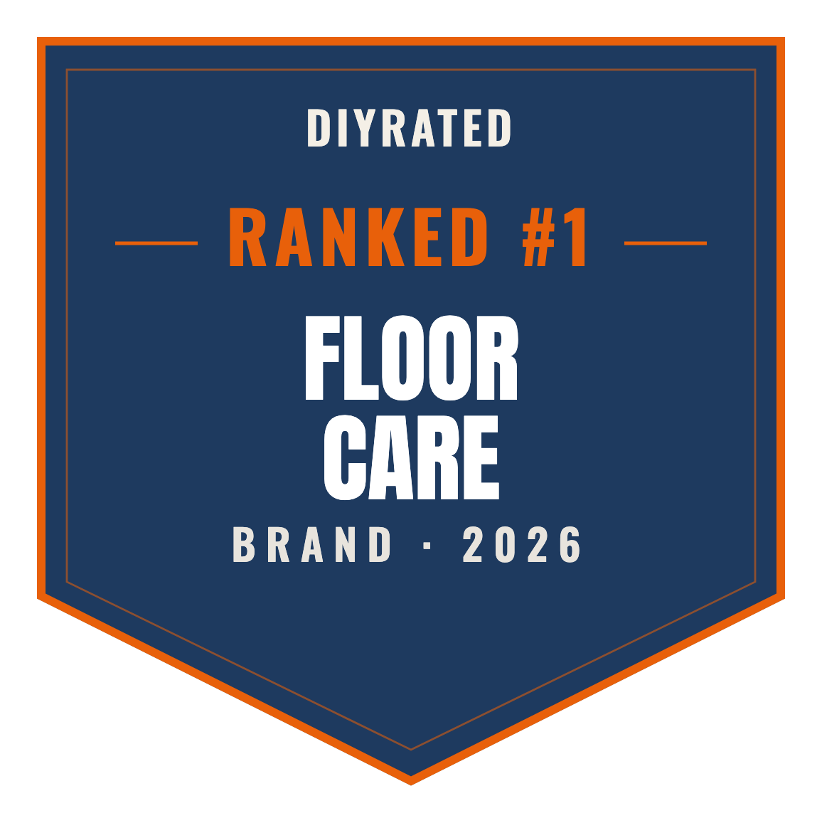 DIYRated Top Brand 2026 — Floor Care