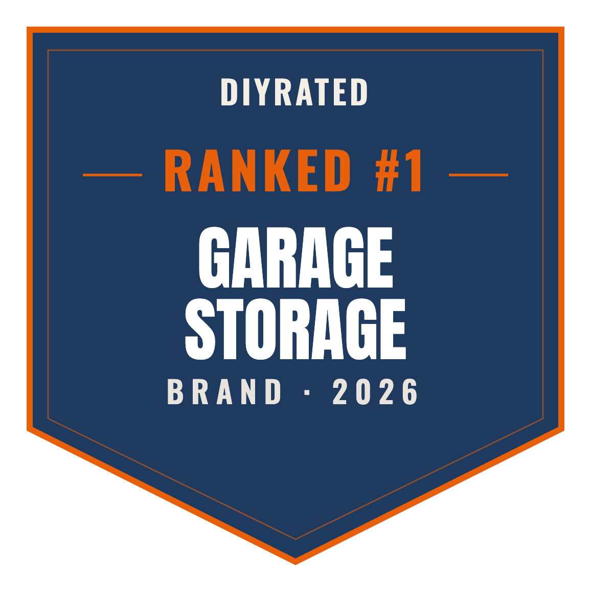 DIYRated Top Brand 2026 — Garage Storage