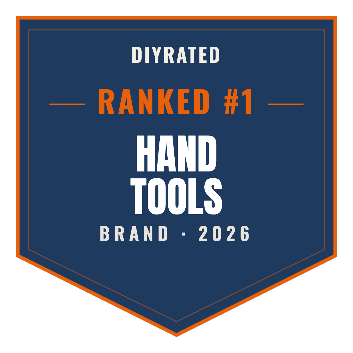 DIYRated Top Brand 2026 — Hand Tools