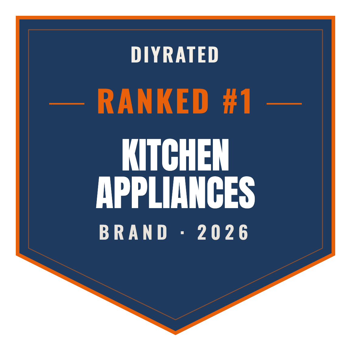 DIYRated Top Brand 2026 — Kitchen Appliances