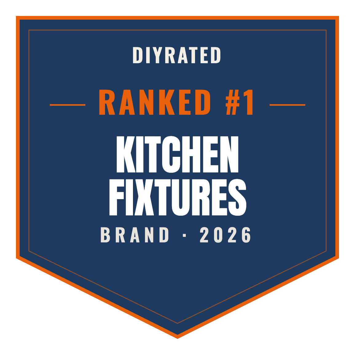 DIYRated Top Brand 2026 — Kitchen Fixtures