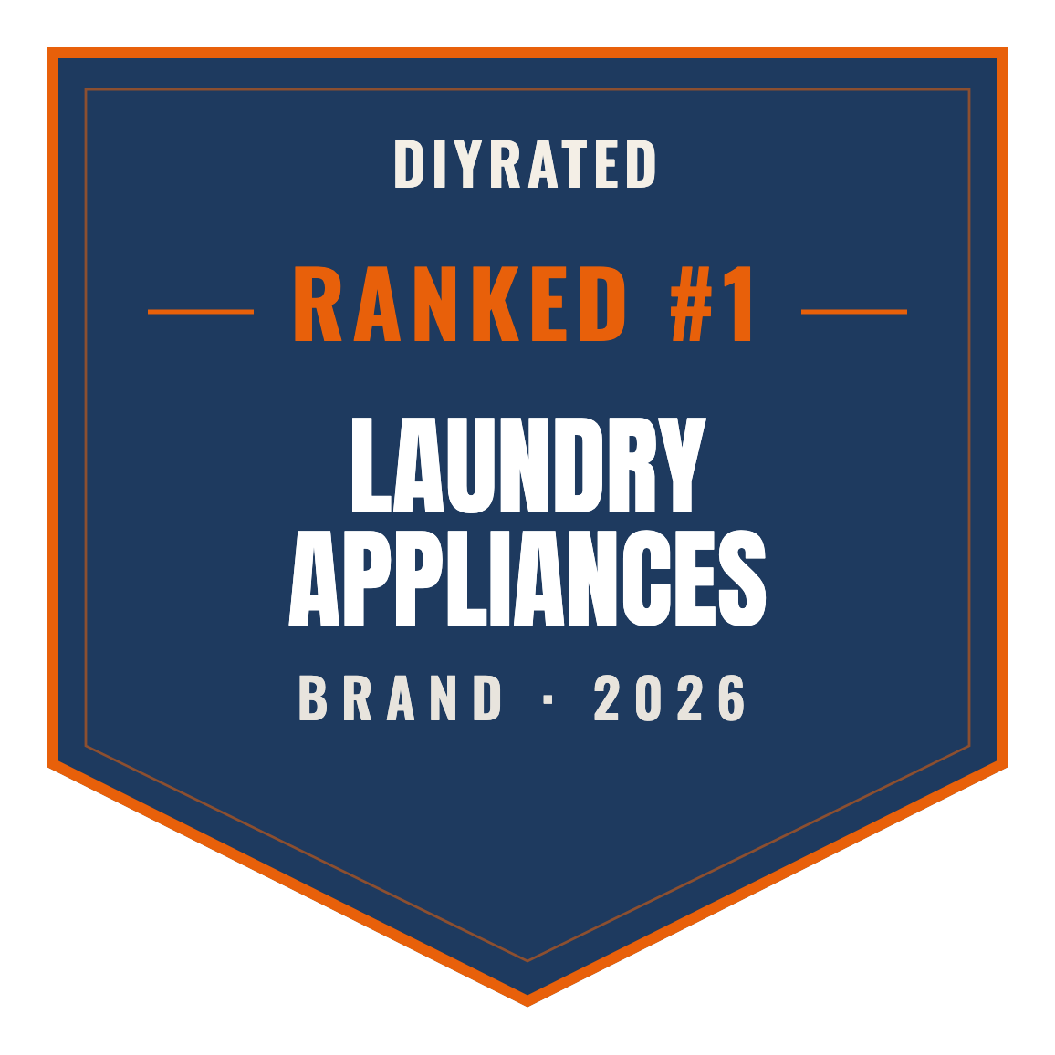 DIYRated Top Brand 2026 — Laundry Appliances