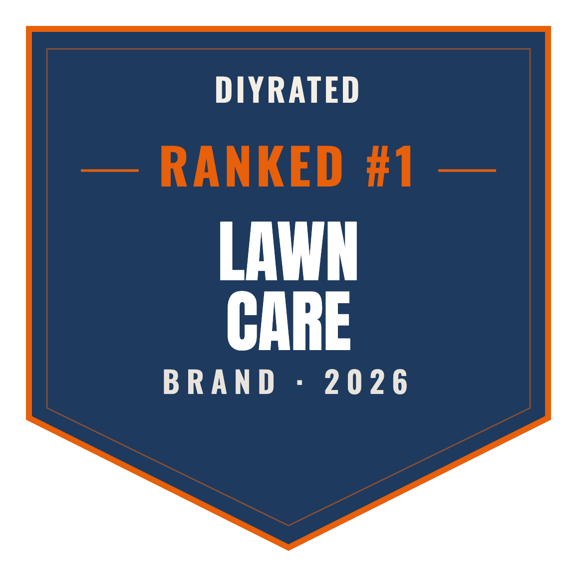 DIYRated Top Brand 2026 — Lawn Care