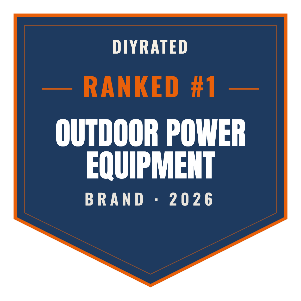 DIYRated Top Brand 2026 — Outdoor Power Equipment