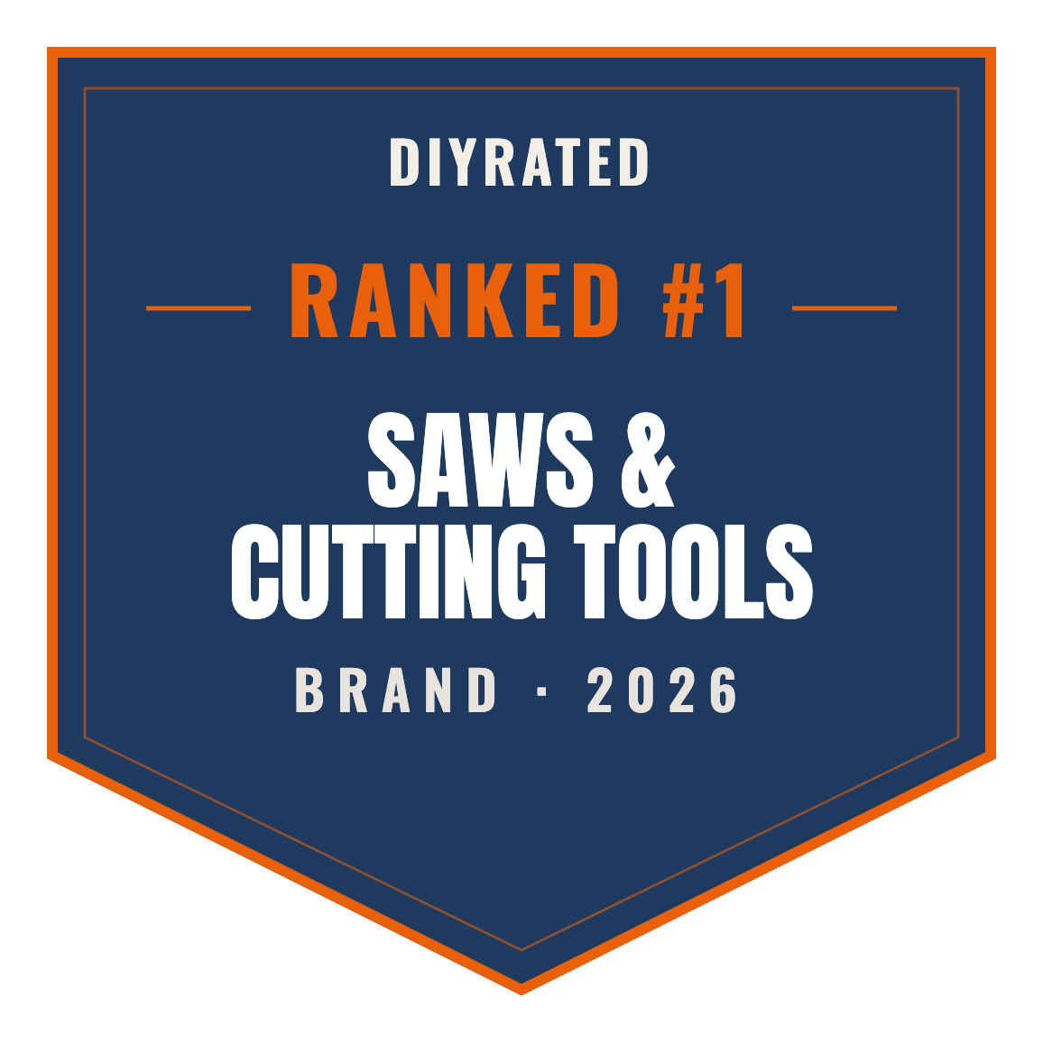 DIYRated Top Brand 2026 — Saws & Cutting Tools