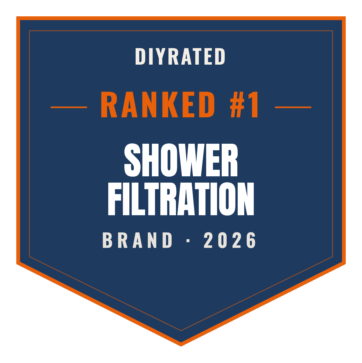 DIYRated Top Brand 2026 — Shower Filtration