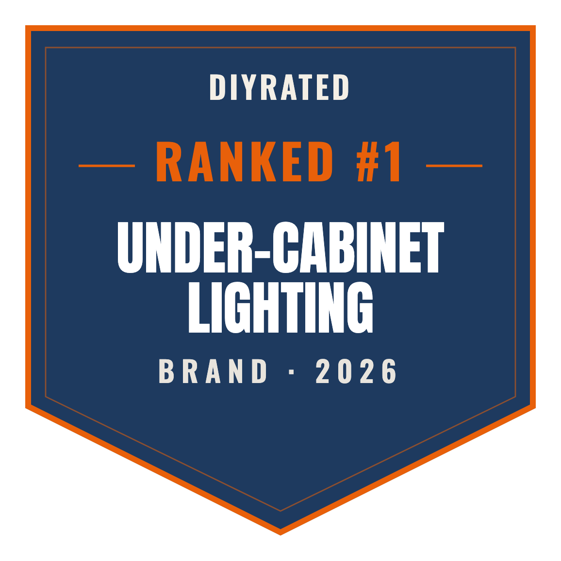 DIYRated Top Brand 2026 — Under-Cabinet Lighting