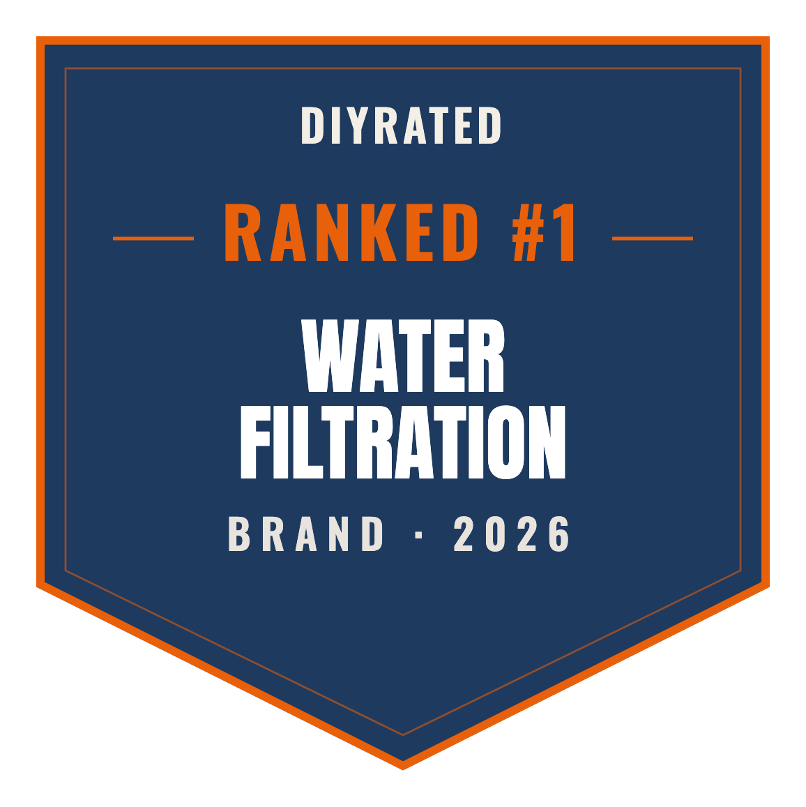 DIYRated Top Brand 2026 — Water Filtration
