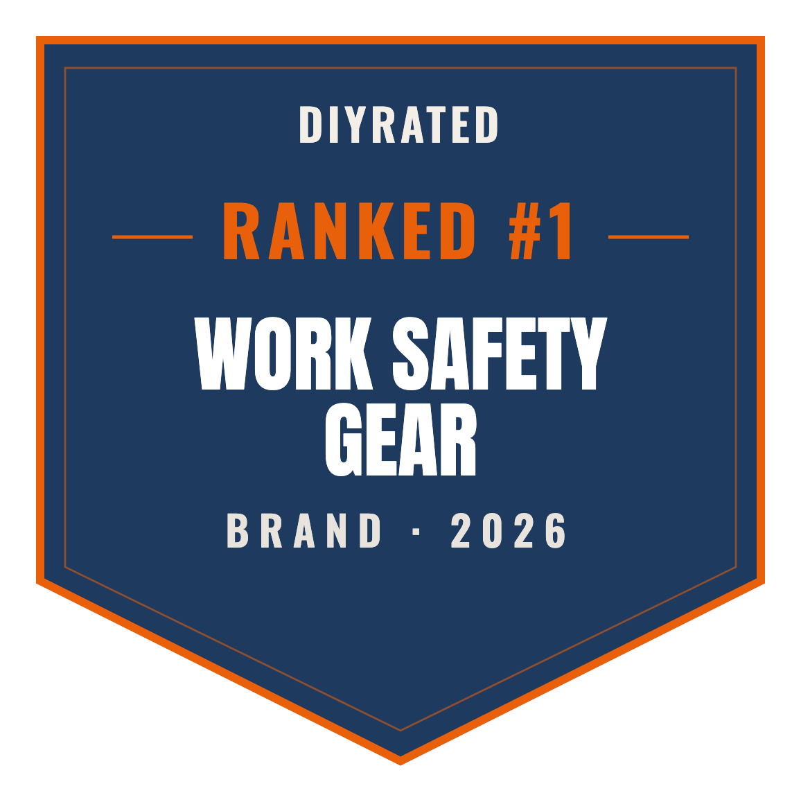 DIYRated Top Brand 2026 — Work Safety Gear