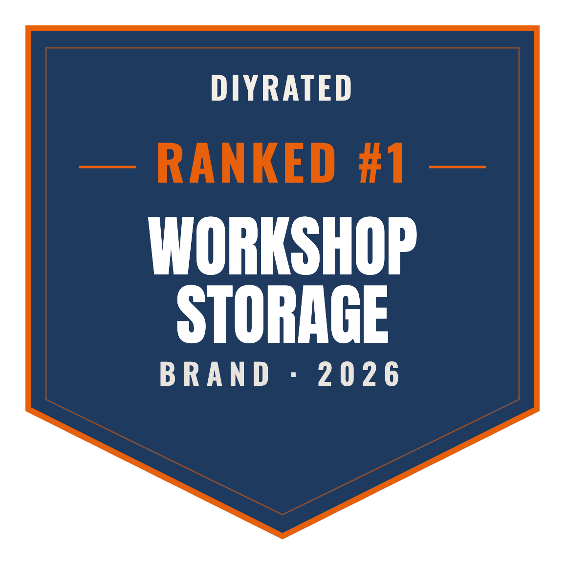 DIYRated Top Brand 2026 — Workshop Storage